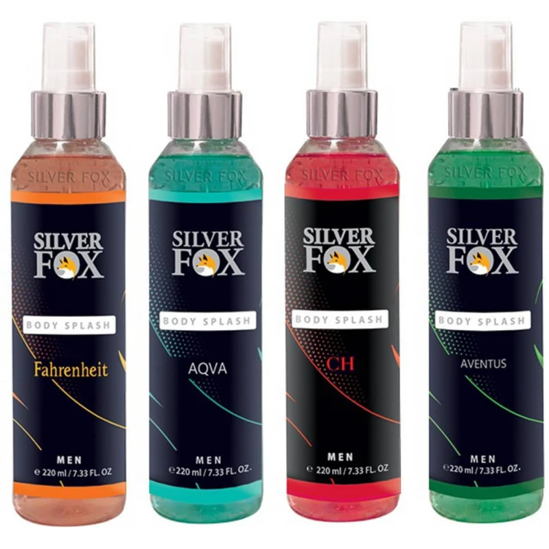 بادی اسپلش مردانه سیلور فاکس مدل 111 حجم 220 میلی لیتر مجموعه 4 عددی