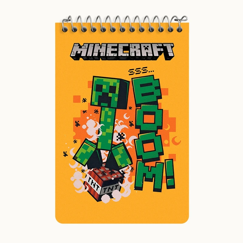 دفتر یادداشت 50 برگ خندالو طرح ماینکرافت (Minecraft) کد F8971
