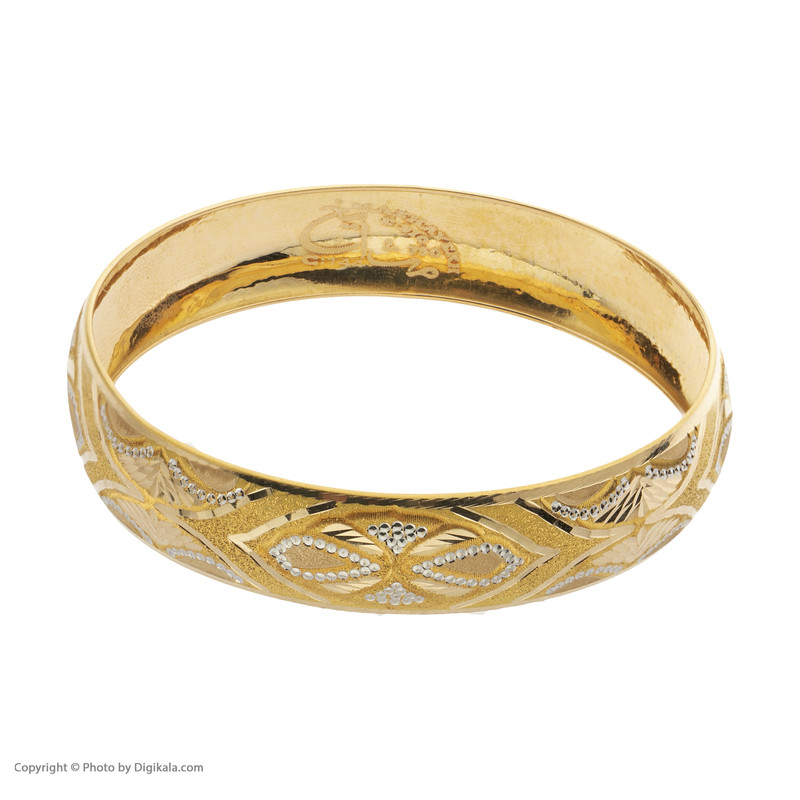 النگو طلا 18 عیار زنانه گالری یارطلا مدل طرح دار کد AL65-G-3