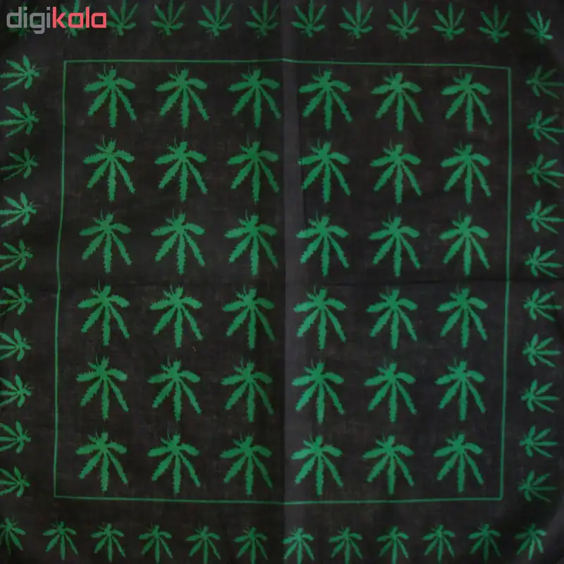 دستمال سرو گردن طرح برگ سبز