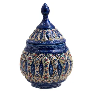 قندان میناکاری رستا طرح 21-17-102 ارتفاع 14 سانتی متر