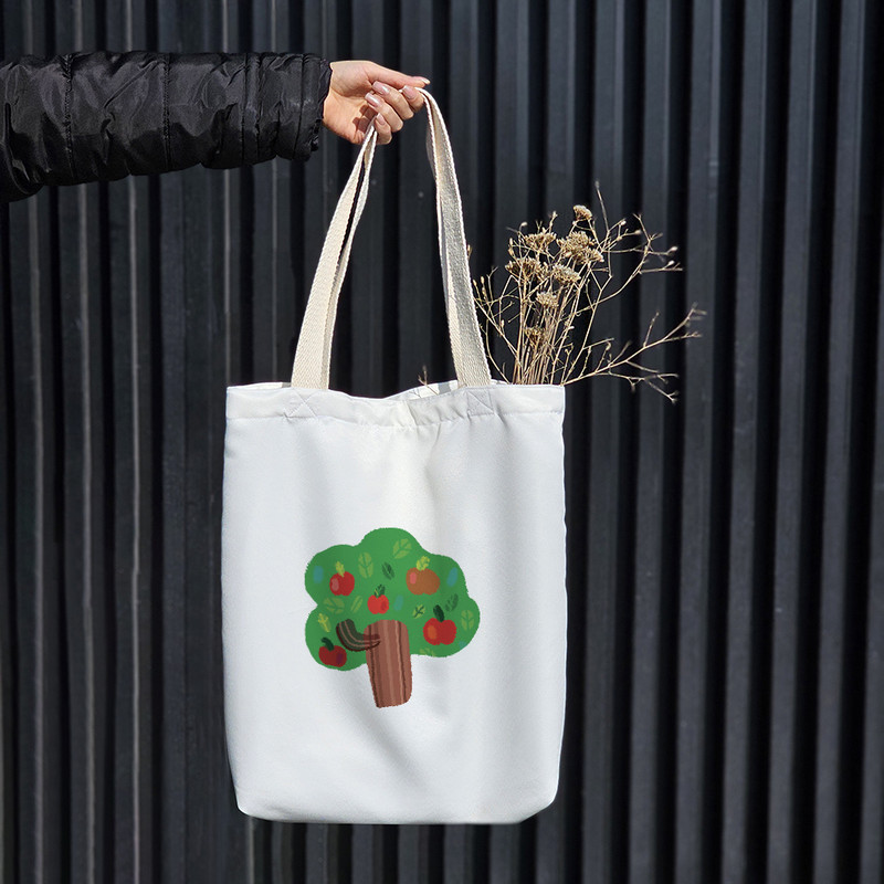 ساک خرید خندالو مدل درخت سیب کد H1717