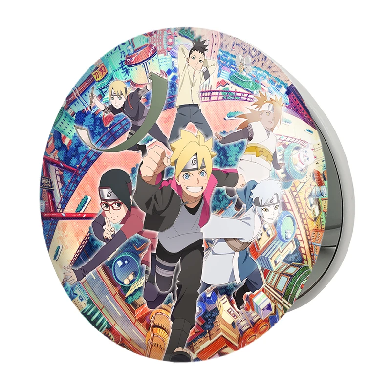 آینه جیبی خندالو طرح بوروتو اوزوماکی انیمه بوروتو Boruto مدل تاشو کد 15737