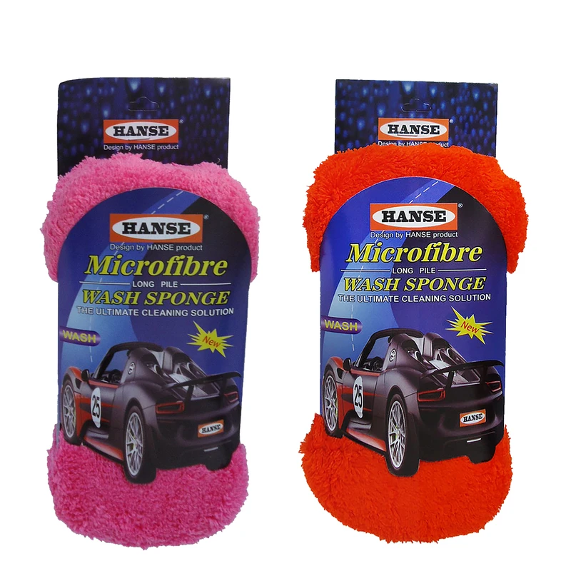 اسفنج شستشوی خودرو هانس مدل میکروفایبر بسته 2 عددی