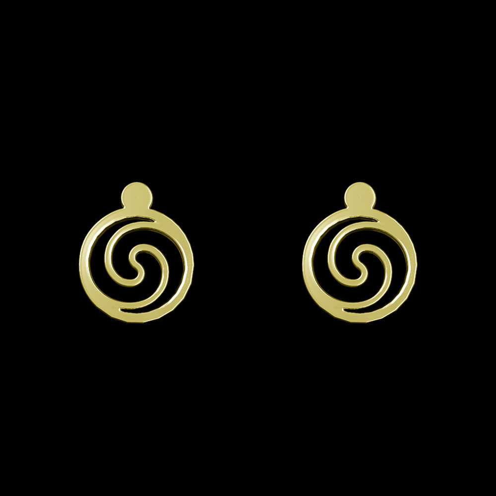 گوشواره طلا 18 عیار زنانه مدوپد مدل دایره کد GA1-13011