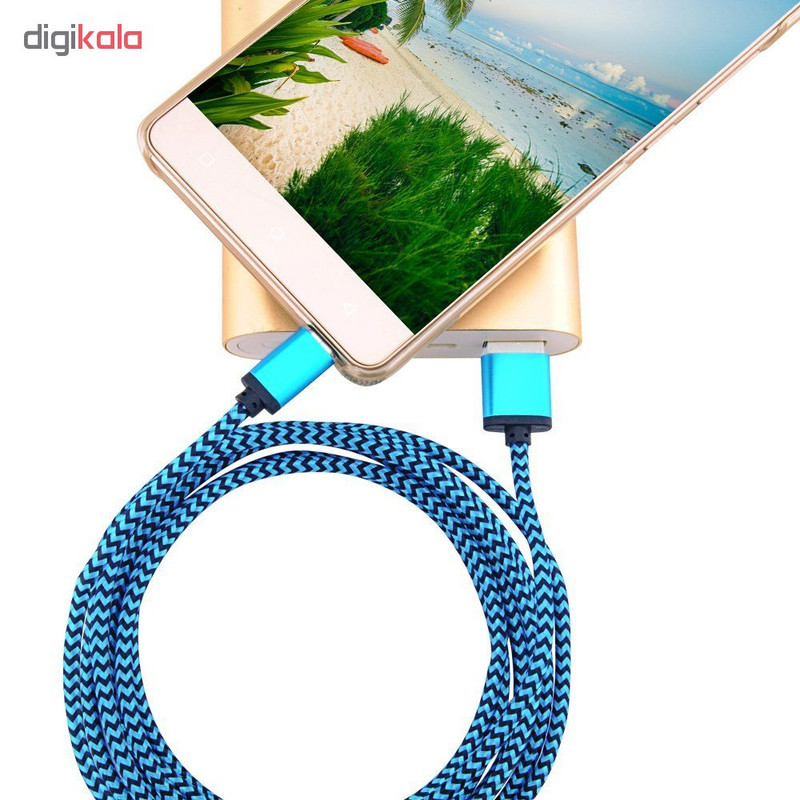 کابل شارژ، انتقال اطلاعات و تبدیل USB به MicroUSB المو مدل X-S-N طول 1 متر