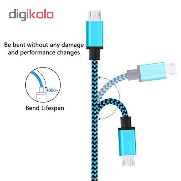کابل شارژ، انتقال اطلاعات و تبدیل USB به MicroUSB المو مدل X-S-N طول 1 متر