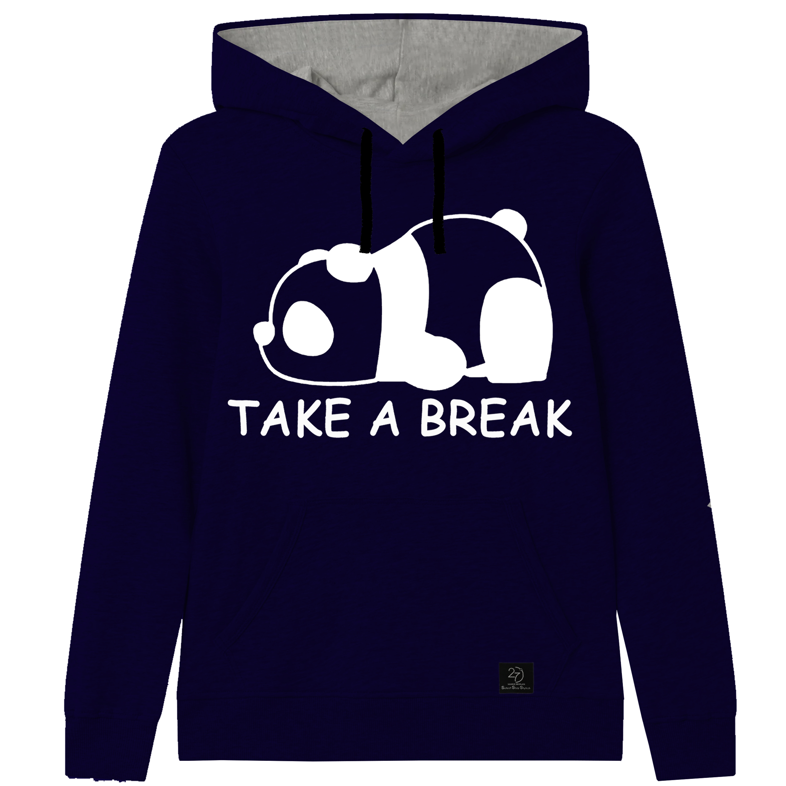 هودی دخترانه 27 مدل TAKE A BREAK کد V14 رنگ سرمه ای