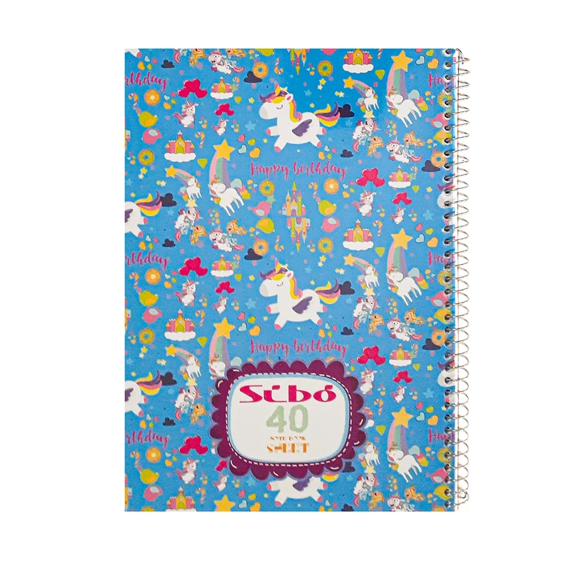 دفتر مشق 40 برگ سیبو مدل فانتزی طرح تولد پونی کد s2-76
