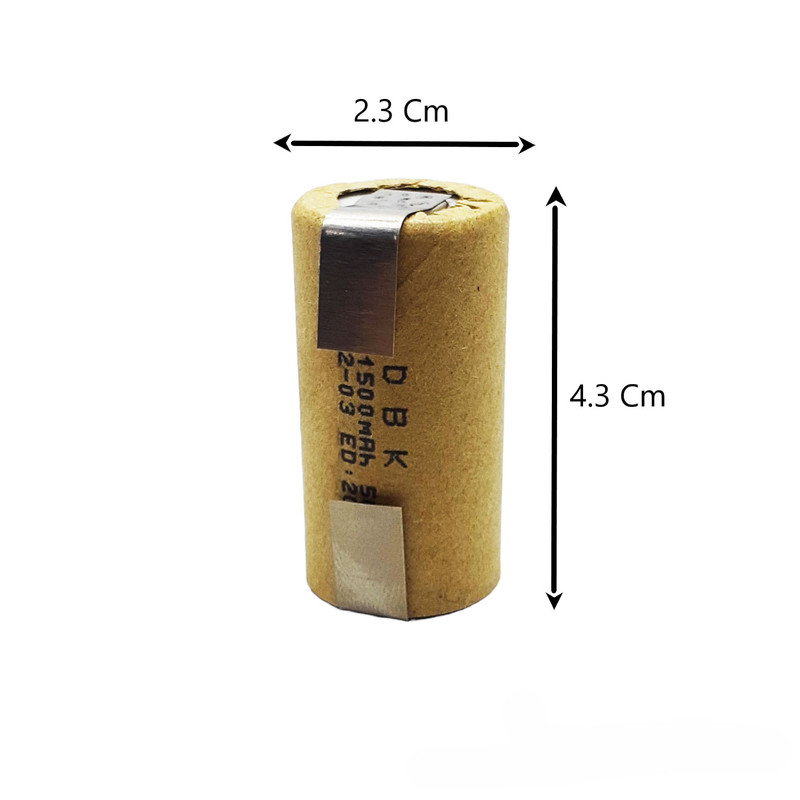 باتری 1.2 ولت 1500 میلی آمپر ساعت دی بی کی مدل 5C بسته 3 عددی