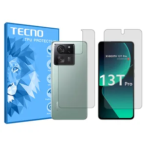 Tecno brand shockproof Hydrogel screen protector glass for Xiaomi 13T Pro along with the back protector