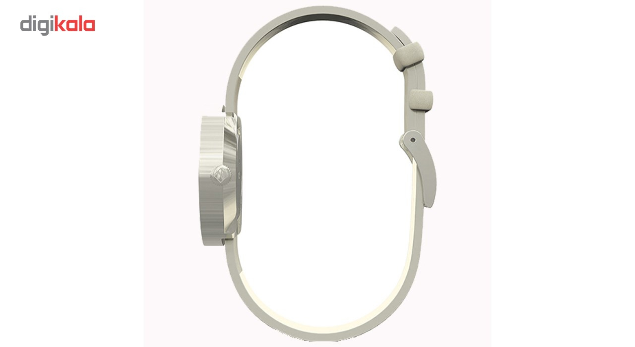 ساعت مچی عقربه ای زنانه نیوگیت مدل The Atom Radial Steel Case Gray Leather Strap