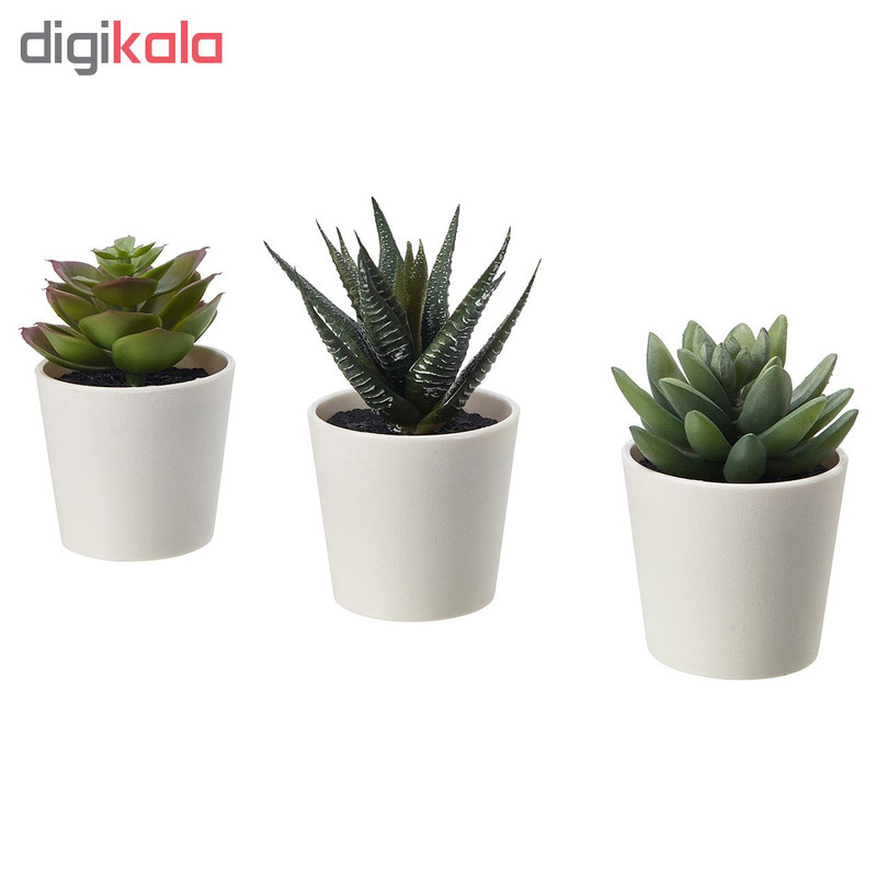 گلدان و گل مصنوعی ایکیا مدل 20395331 - FEJKA بسته 3 عددی