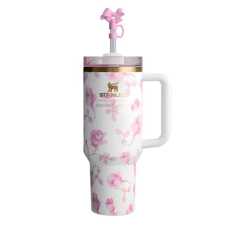 تراول ماگ استنلی مدل LoveShackFancy Holiday Quencher Limited edition گنجایش 1.18 لیتر