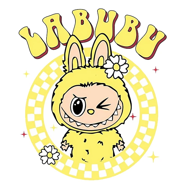 استیکر پارچه و لباس پاد آفرین طرح لبوبو کد 131