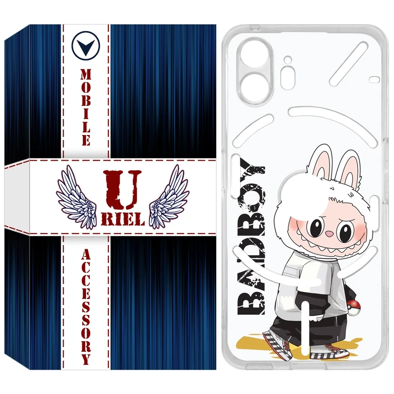 کاور یوریل مدل Clear کد 103 طرح لبوبو Labubu مناسب برای گوشی موبایل ناتینگ فون Nothing Phone 2