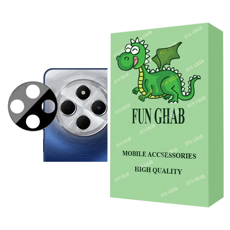 محافظ لنز دوربین فان قاب مدل 3D مناسب برای گوشی موبایل شیائومی Redmi 14C