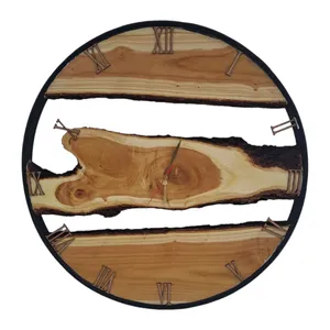 ساعت دیواری مدل رستیک چوب توت