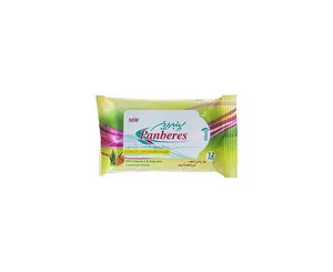 دستمال مرطوب پنبه ریز کد 048 مجموعه 48 عددی 