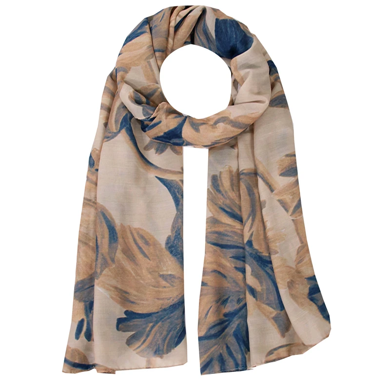 شال زنانه آنالیا مدل نخی مزونی طرح گل کد 2604-1