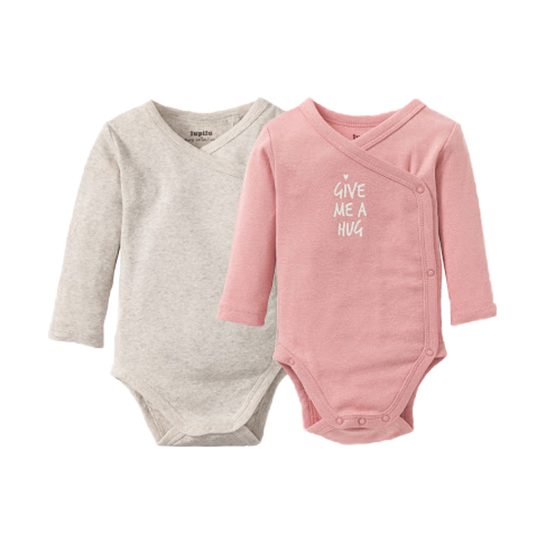 بادی آستین بلند نوزادی لوپیلو مدل PK02 مجموعه 2 عددی