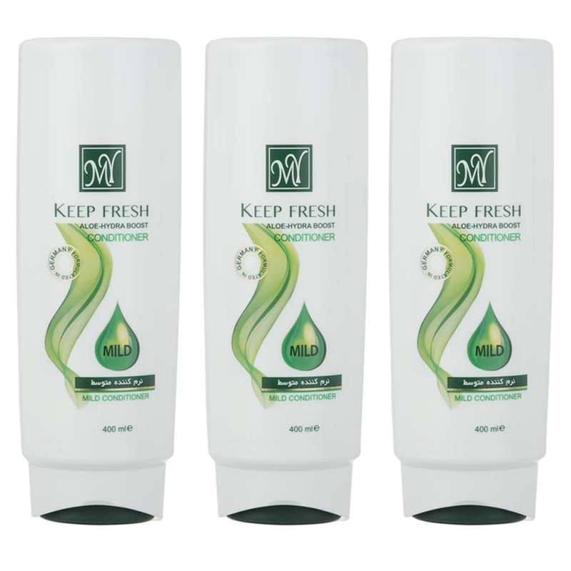 نرم کننده مو مای مدل Keep Fresh حجم 400 میلی لیتر مجموعه سه عددی نرم کننده مو مای مدل Keep Fresh حجم 400 میلی لیتر مجموعه سه عددی