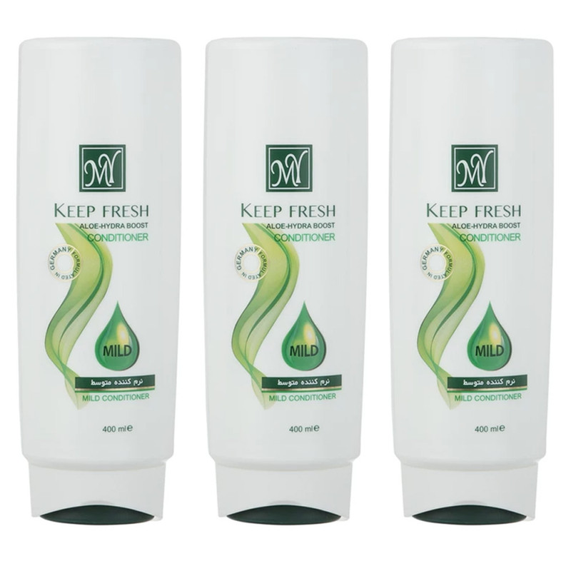 نرم کننده مو مای مدل Keep Fresh حجم 400 میلی لیتر مجموعه سه عددی نرم کننده مو مای مدل Keep Fresh حجم 400 میلی لیتر مجموعه سه عددی