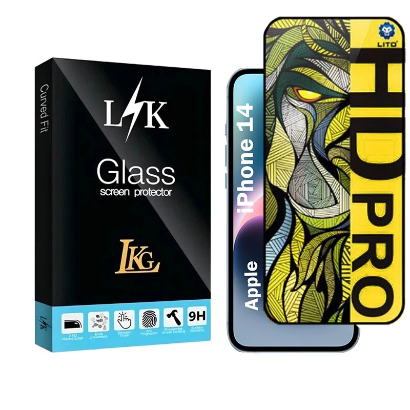 محافظ صفحه نمایش شیشه ای مات ال کا جی مدل LIHD-LK مناسب برای گوشی موبایل اپل iPhone 14