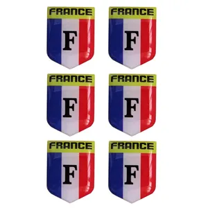 برچسب خودرو طرح فرانسه مجموعه 6 عددی