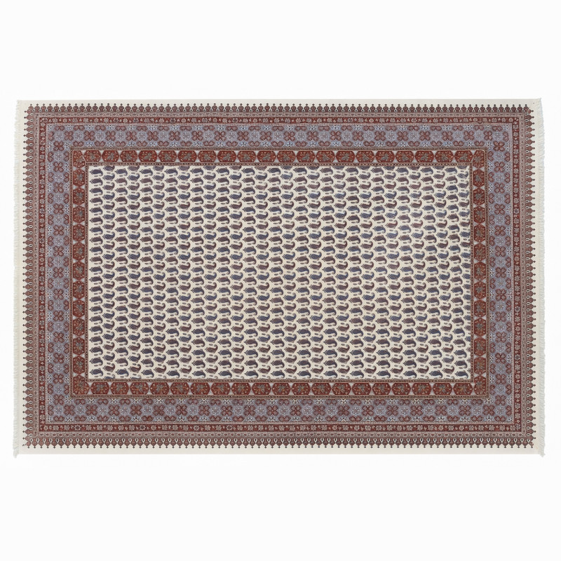 رومیزی قلمکار زابلیان مدل ممتاز طرح هزار بته کد 280p180FullPaisley-White