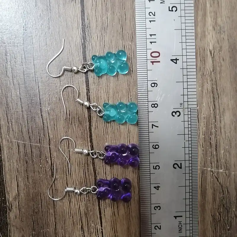 گوشواره زنانه مدل پاستیل خرسی