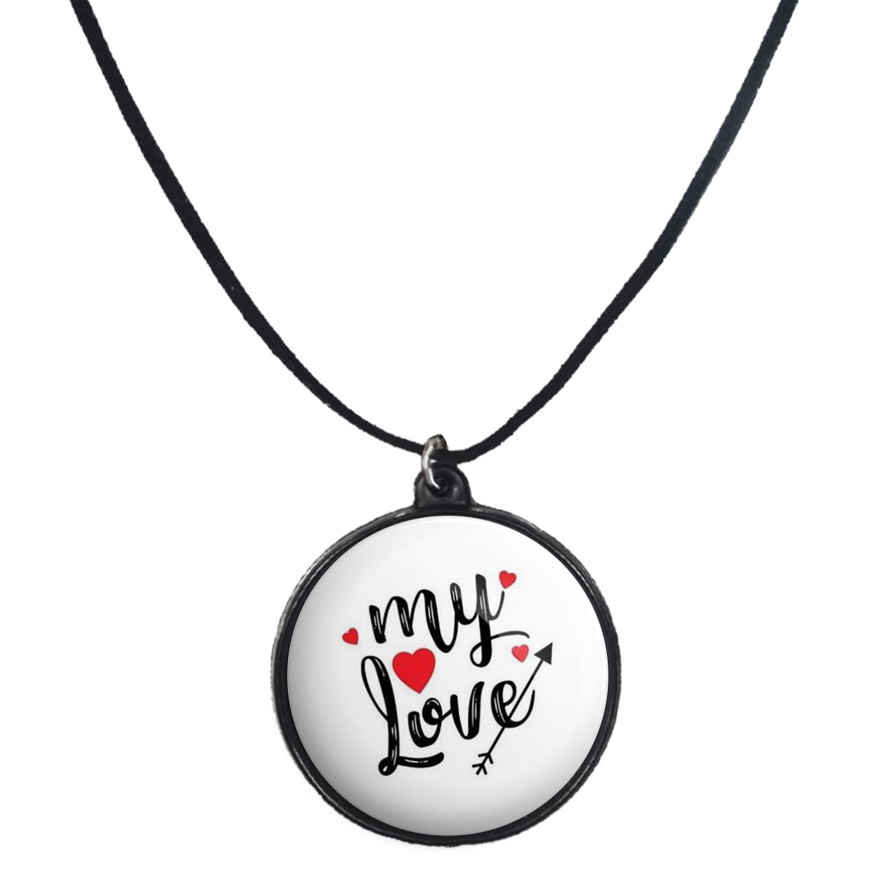 گردنبند پرمانه طرح عاشقانه کد pmb.5418 مدل دو طرفه