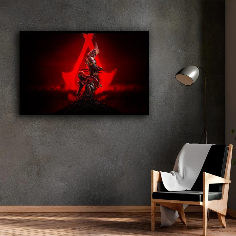 تابلو نوری طرح اساسین کرید مدل F-C1907 فریم مشکی