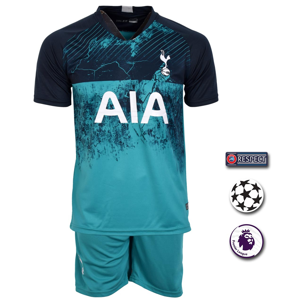 پیراهن و شورت ورزشی مردانه طرح کین مدل تاتنهام 3rd18/19 به همراه تگ