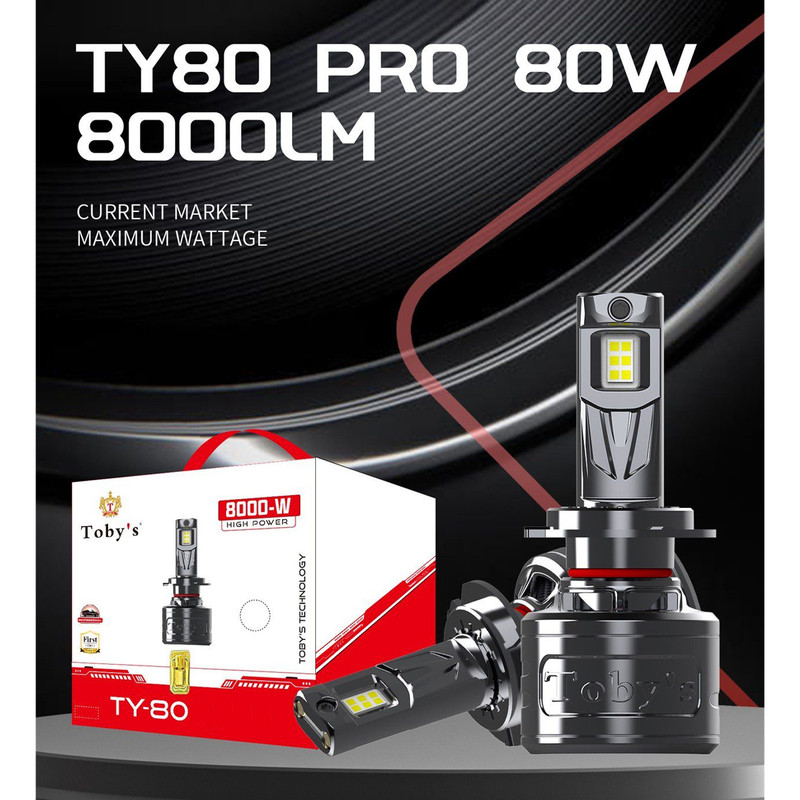 هدلایت لامپ خودرو توبیز مدل TY80 پایه H7 بسته دو عددی