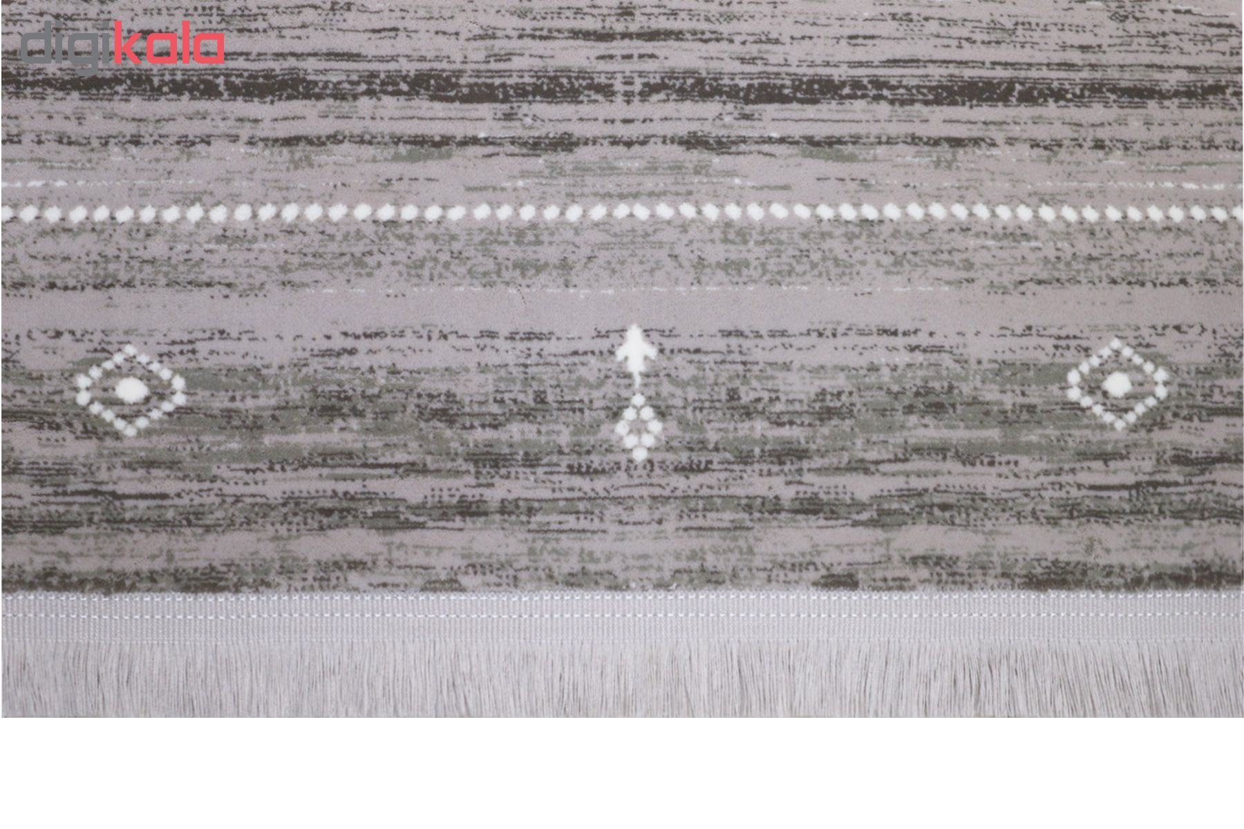 فرش ماشینی فرش رادین طرح گبه 15 رنگ زمینه طوسی