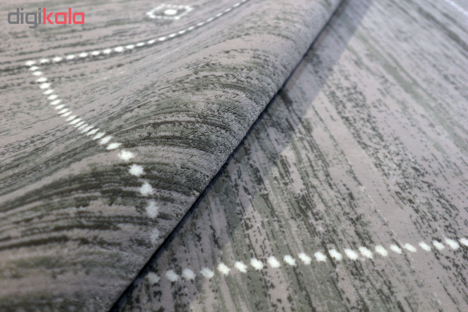 فرش ماشینی فرش رادین طرح گبه 15 رنگ زمینه طوسی