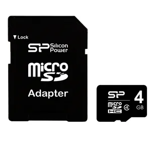 کارت حافظه microSDHC سیلیکون پاور مدل Elite کلاس 4ظرفیت 4 گیگابایت به همراه با آداپتور SD