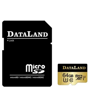 کارت حافظه  دیتالند مدل 600x کلاس 10 استاندارد UHS-I U3 سرعت 100MBps ظرفیت 64 گیگابایت همراه با آداپتور SD