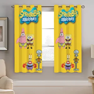 پرده نیروانا طرح باب اسفنجی کودک مدل هازان کد 8199 سایز 140×200 سانتی متر