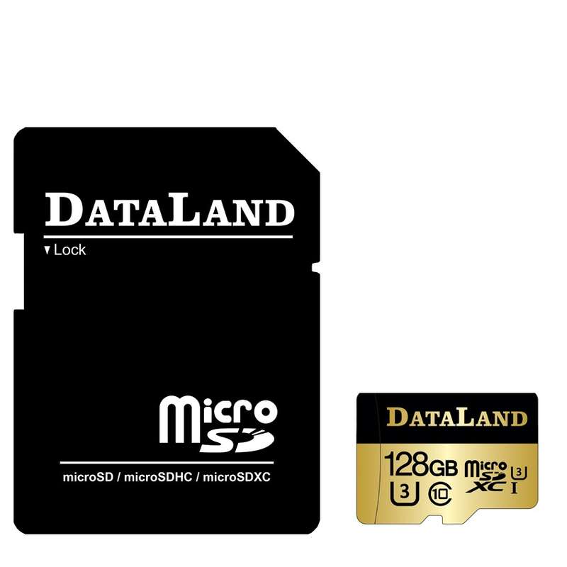 کارت حافظه دیتالند مدل 600x کلاس 10 استاندارد UHS-I U3 سرعت 100MBps ظرفیت 128 گیگابایت همراه با آداپتور SD