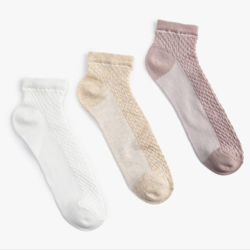 جوراب زنانه مدل کوتون آنتی باکتریال  بسته 3 عددی