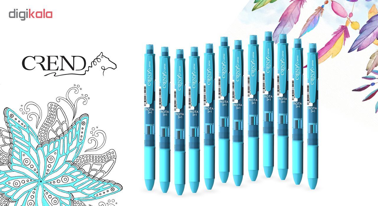 قلم سه کاره کرند مدل ROTA (مداد نوکی ۰.۵ و دو رنگ خودکار0.7)تک عددی