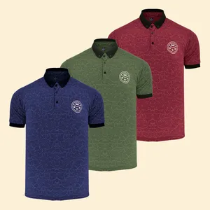 پولوشرت آستین کوتاه مردانه مدل M2504-3 مجموعه 3 عددی