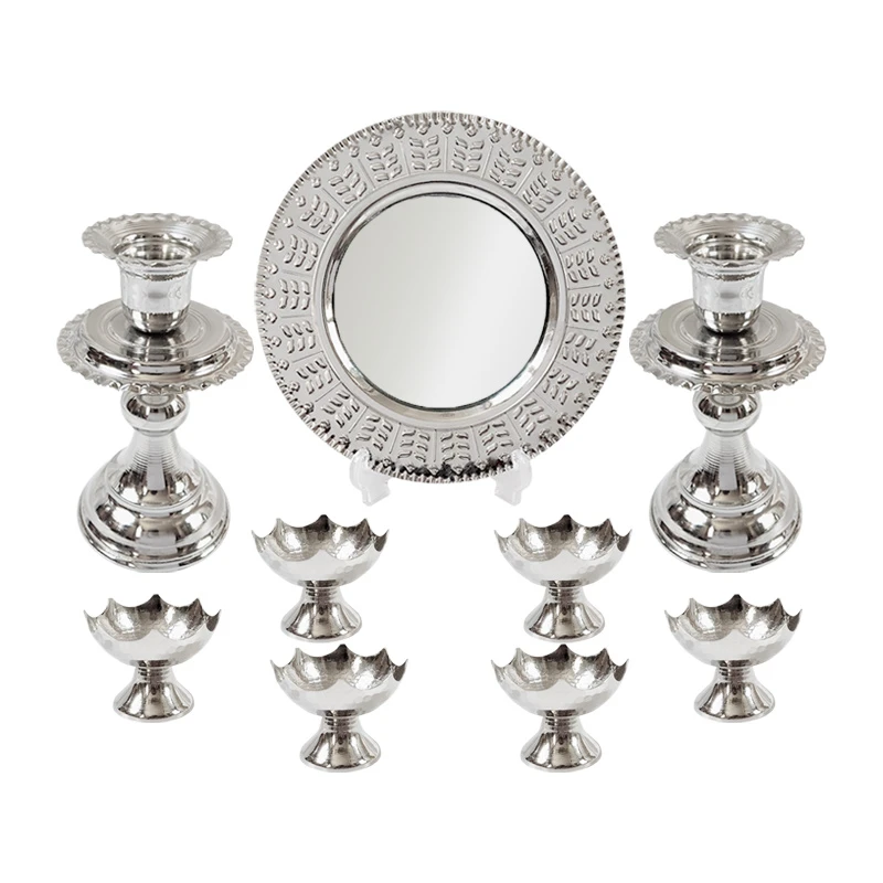 ست هفت سین مسی مدل خورشیدی کد ZH223.35 مجموعه نه عددی