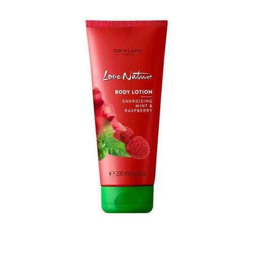 لوسیون بدن اوریفلیم مدل Energising Mint Raspberry حجم 200 میلی لیتر
