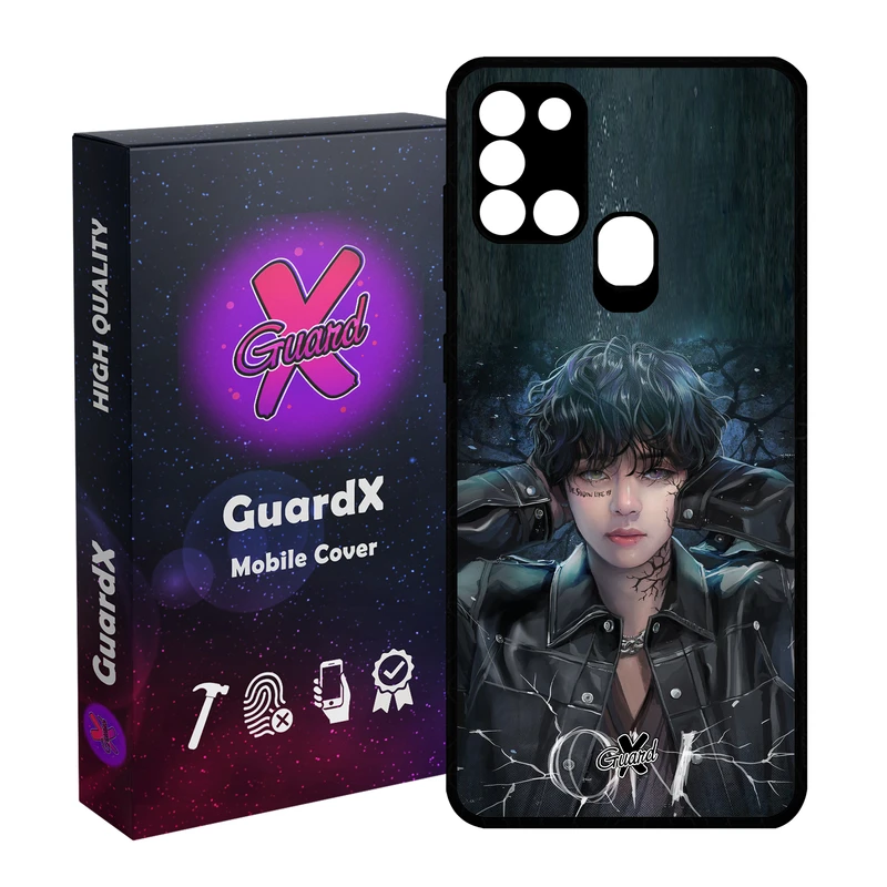 کاور گارد ایکس طرح Girl مدل Glass10374 مناسب برای گوشی موبایل سامسونگ Galaxy A21s