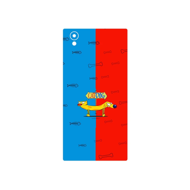 برچسب پوششی ماهوت مدل CatDog مناسب برای گوشی موبایل سونی Xperia L1