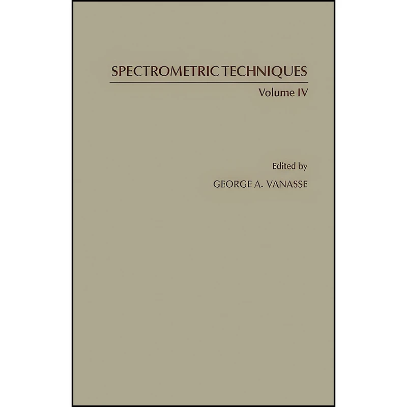 کتاب Spectrometric Techniques اثر George A. Vanasse انتشارات تازه ها
