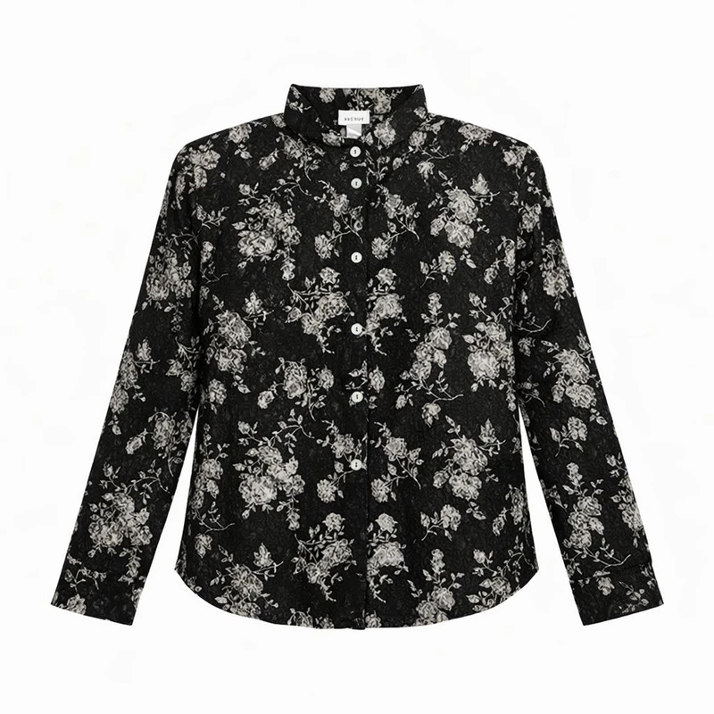 شومیز آستین بلند یقه برگردان زنانه مدل L92